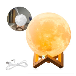 Humidificador Lámpara Luna LED Difusor Aroma Cambia Color 🌕