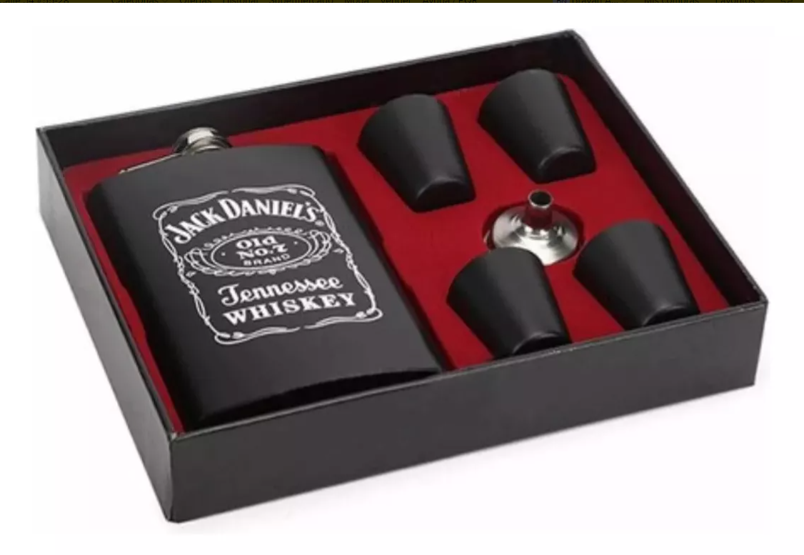 Licorera Jack Daniels Copas y Embudo