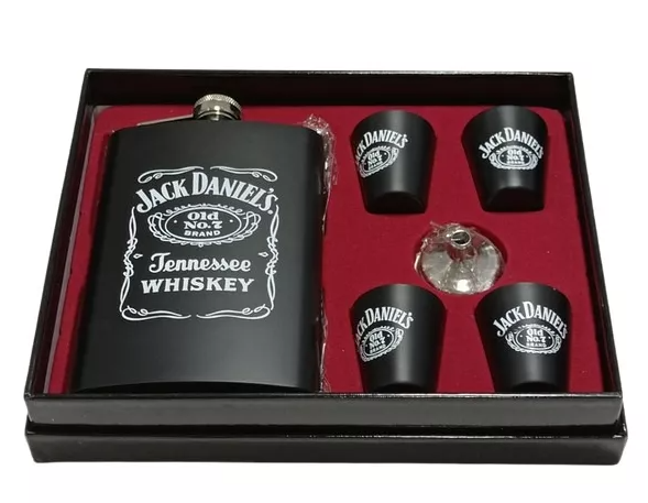 Licorera Jack Daniels Copas y Embudo