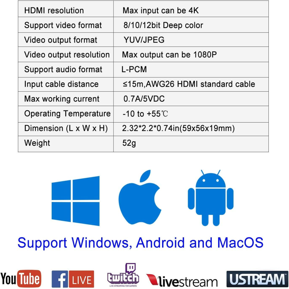 Capturadora Video Streaming Usb Loop Hd